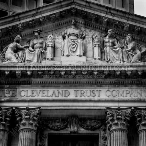 The Cleveland Trust Company Building -- Cleveland Black and White Wall Art