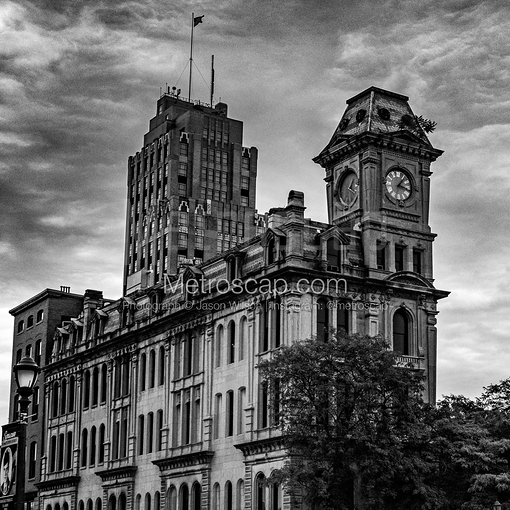 Clinton Square -- Syracuse Black and White Wall Art