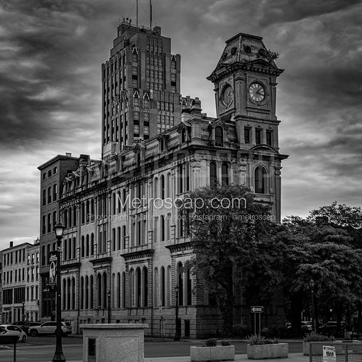 Syracuse Clinton Square -- Syracuse Black and White Wall Art