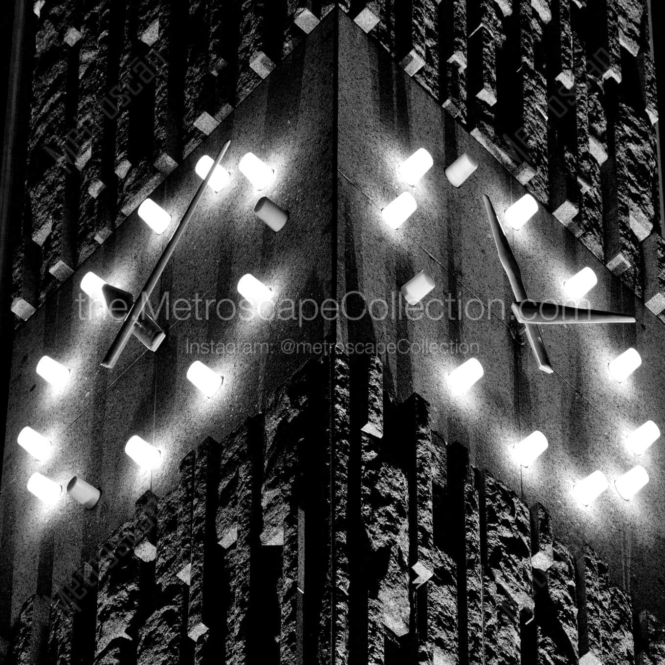 The Clock Tower in Constitution Plaza Wall Art square crop