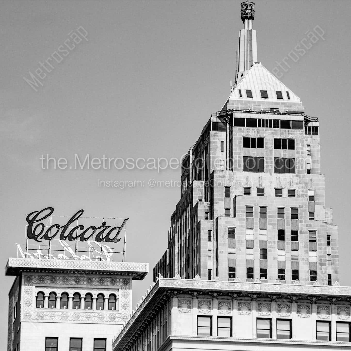 The Colcord Hotel in Downtown Oklahoma City Wall Art square crop