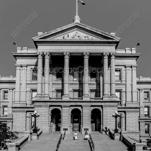 The Colorado Capitol Building -- Denver Black and White Wall Art