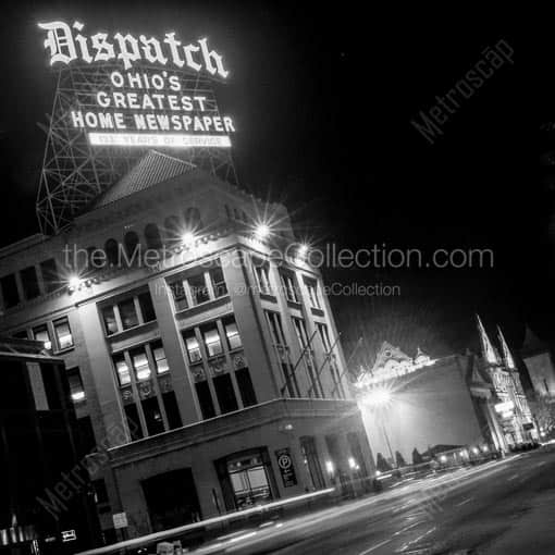 The Columbus Dispatch Building on South Third Street -- Columbus Black and White Wall Art