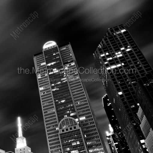 The Comerica Building and 1700 Pacific -- Dallas Black and White Wall Art