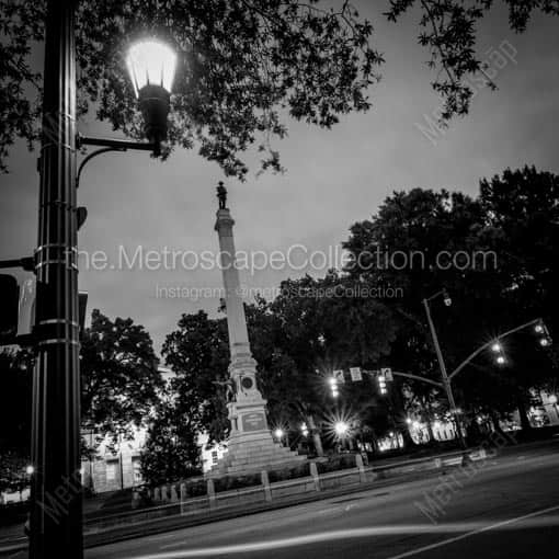 The Confederate Soldiers Memorial at NC Capitol Building -- Raleigh Black and White Wall Art