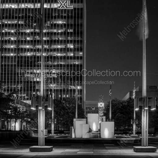 Constitution Plaza in Hartford -- Hartford Black and White Wall Art