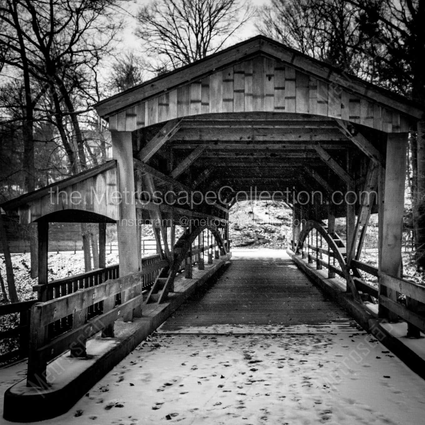 The Covered Bridge at Lantermans Mill Wall Art square crop