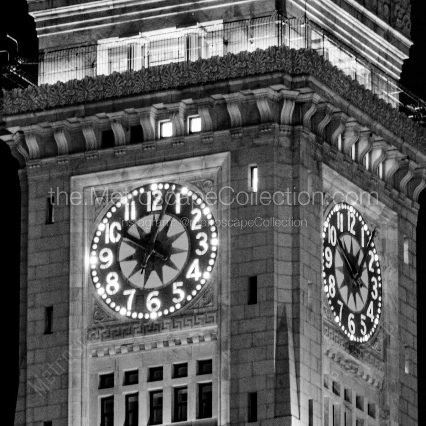 The Clock Face on the Custom House Tower Wall Art square crop