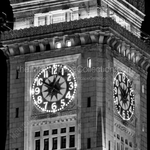 The Clock Face on the Custom House Tower -- Boston Black and White Wall Art