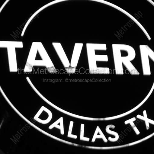 A Dallas Texas Tavern -- Dallas Black and White Wall Art