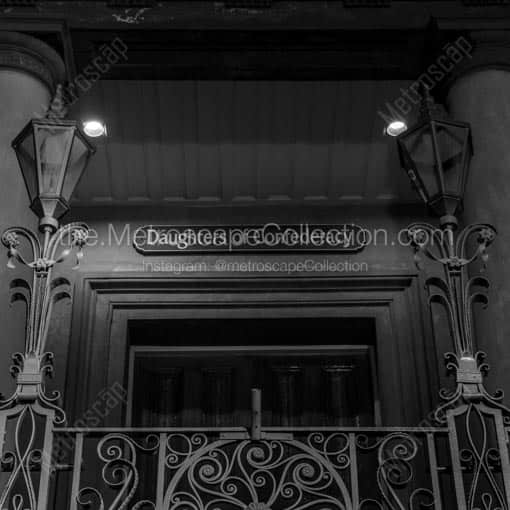 The Daughters of the Confederacy Building -- Charleston Black and White Wall Art