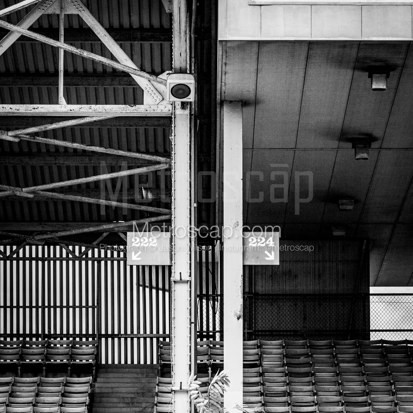 The Decaying Remains of Old Cooper Stadium Wall Art square crop