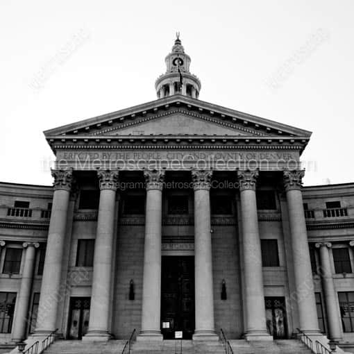 The Denver City and County Building -- Denver Black and White Wall Art