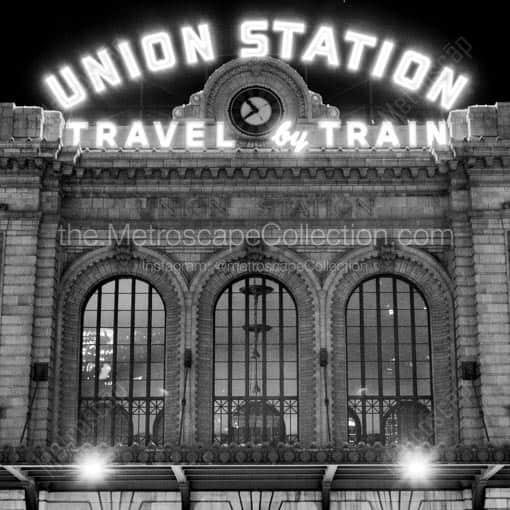 Denver Union Station -- Denver Black and White Wall Art