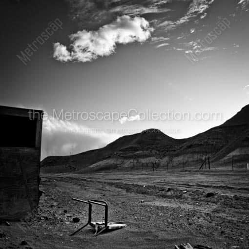A Desolate Indian Roadside Market near Tuba City Arizona -- Monument Valley Black and White Wall Art