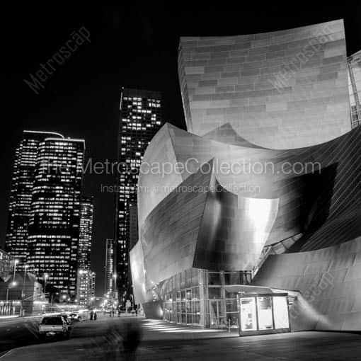 The Disney Concert Hall in Downtown LA -- Los Angeles Black and White Wall Art