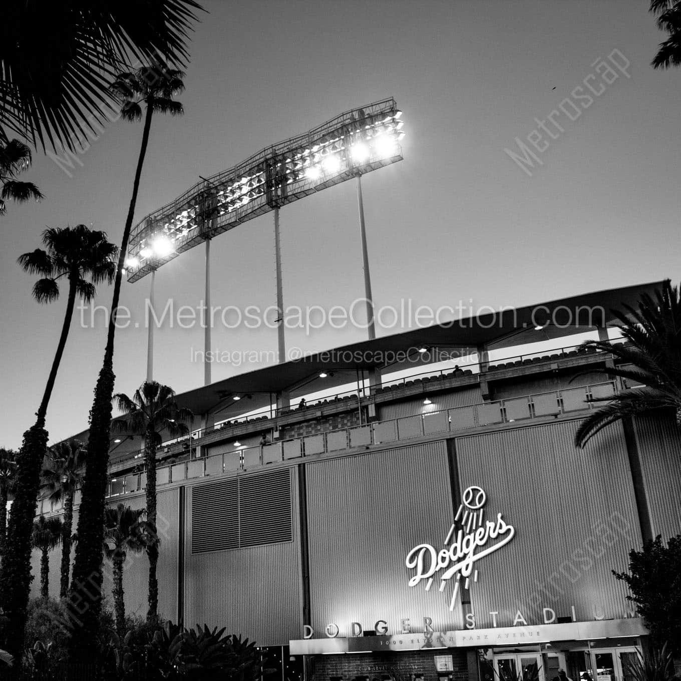 Dodger Stadium Wall Art square crop