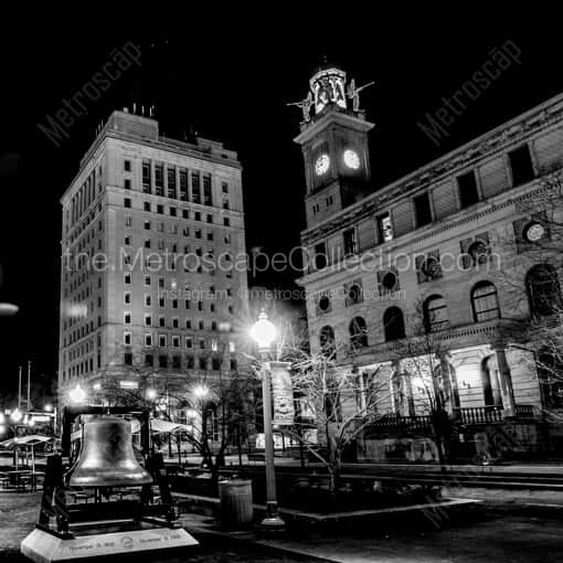 Downtown Canton Ohio -- Canton Black and White Wall Art