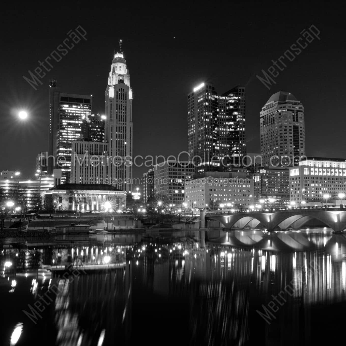 The 2012 Columbus Skyline in its Bicentennial Year Wall Art square crop
