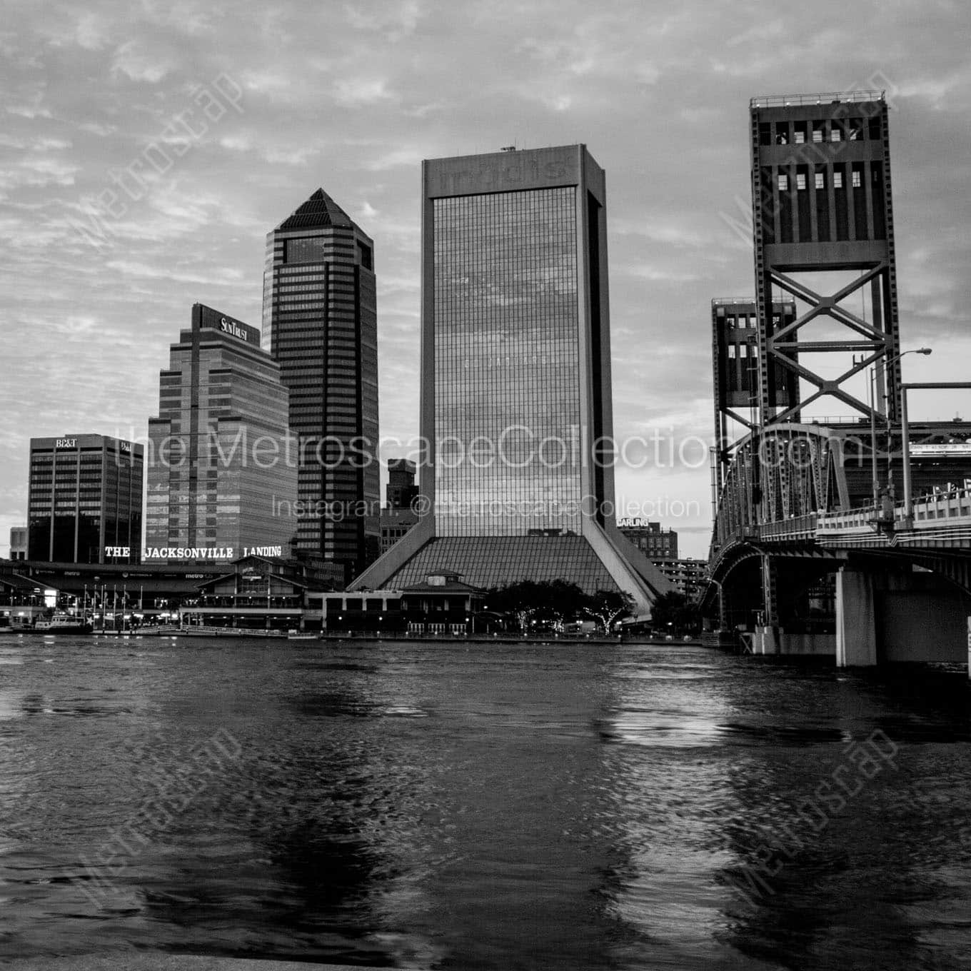 Downtown Jacksonville Florida Wall Art square crop