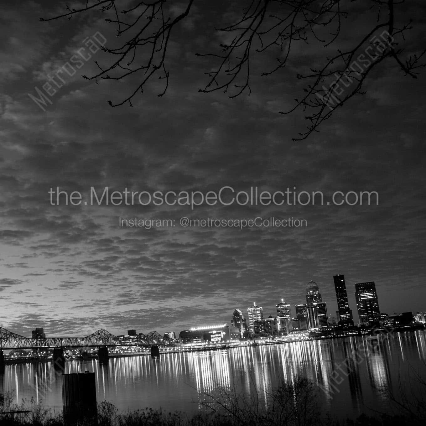 The Downtown Louisville Skyline Wall Art square crop