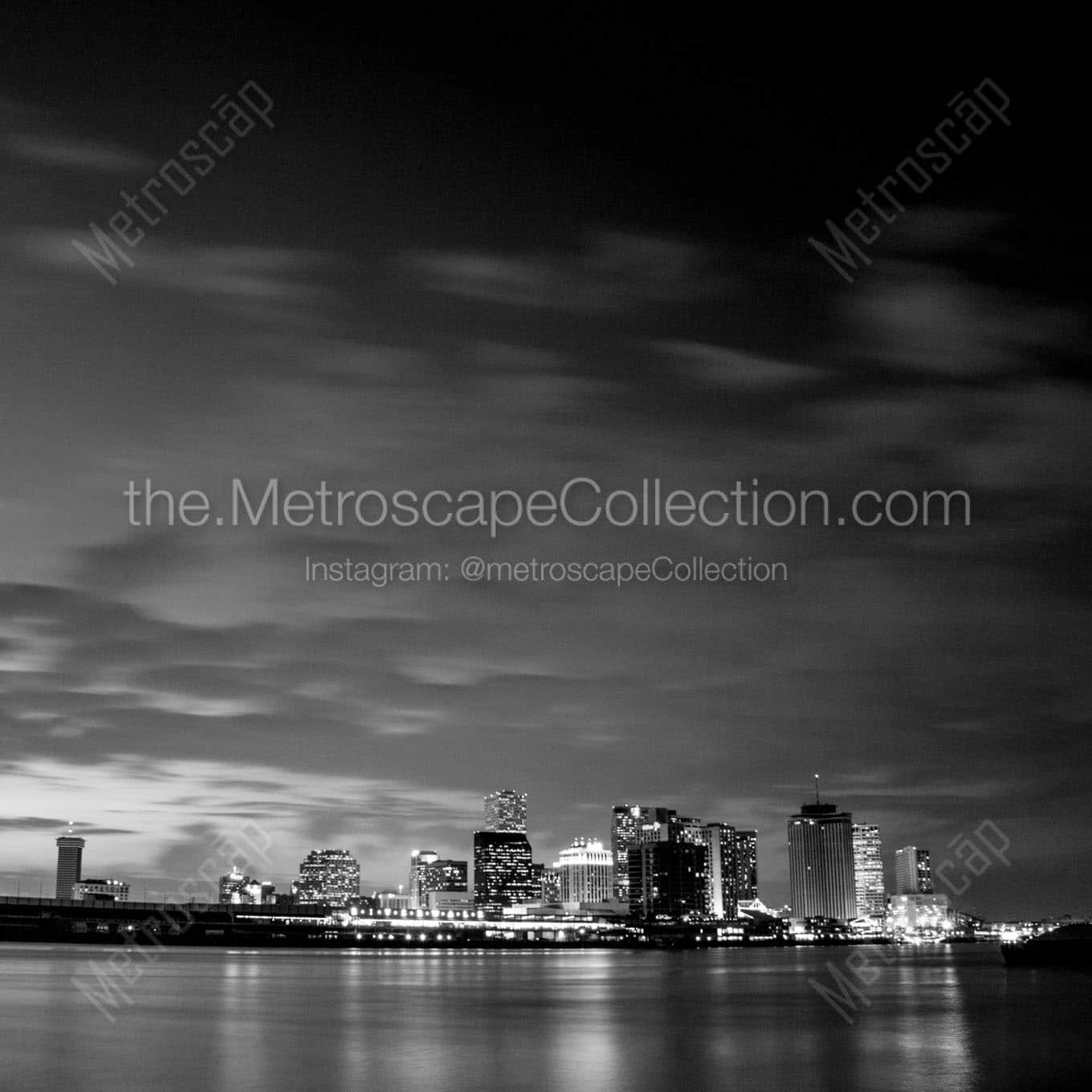 New Orleans from the Banks of the Mississippi Wall Art square crop
