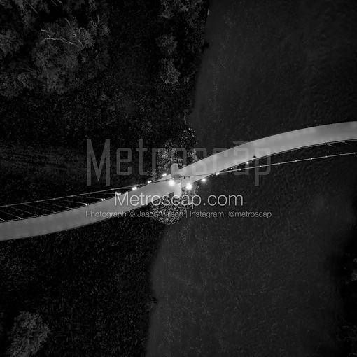 Dublin Link Bridge Deck Overhead -- Dublin Black and White Wall Art