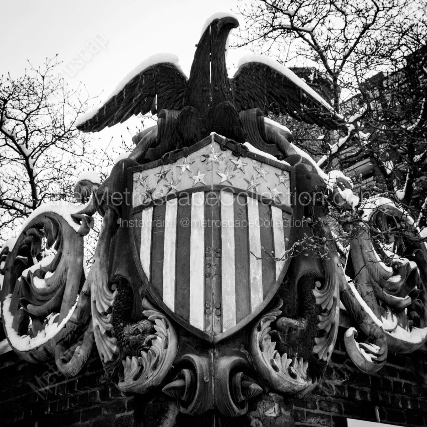 The Eagle and Shield at the Columbus Cultural Arts Center Wall Art square crop