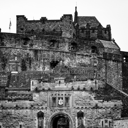 Edinburgh Castle -- Edinburgh Black and White Wall Art