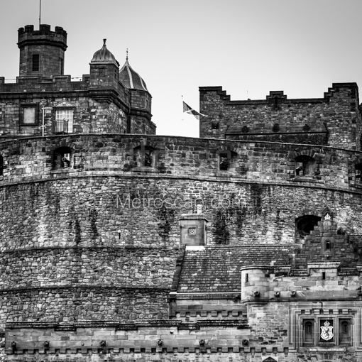 Edinburgh Castle -- Edinburgh Black and White Wall Art