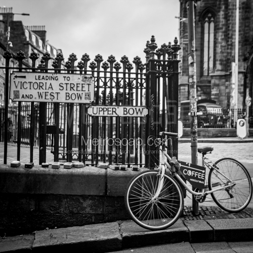 Edinburgh Coffee -- Edinburgh Black and White Wall Art