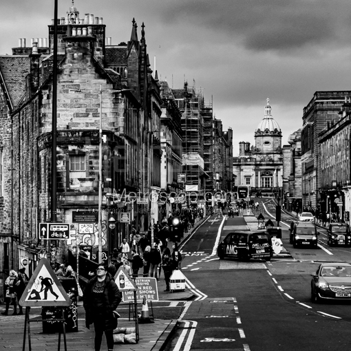 Edinburgh George IV Bridge -- Edinburgh Black and White Wall Art