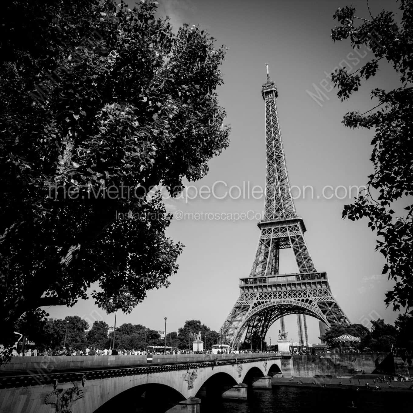 The Eiffel Tower from the Rive Droite Wall Art square crop