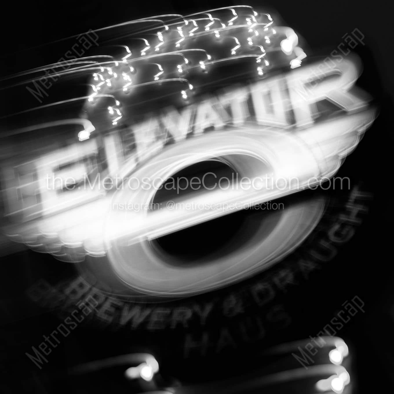 The Elevator Brewery Sign on North High Street Wall Art square crop