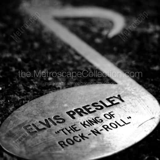 The Elvis Presley Note on Beale Street -- Memphis Black and White Wall Art