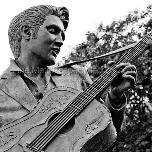 Elvis Presley The King of Rock N Roll -- Memphis Black and White Wall Art