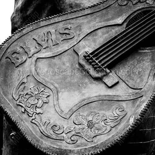 Elvis' Guitar -- Memphis Black and White Wall Art