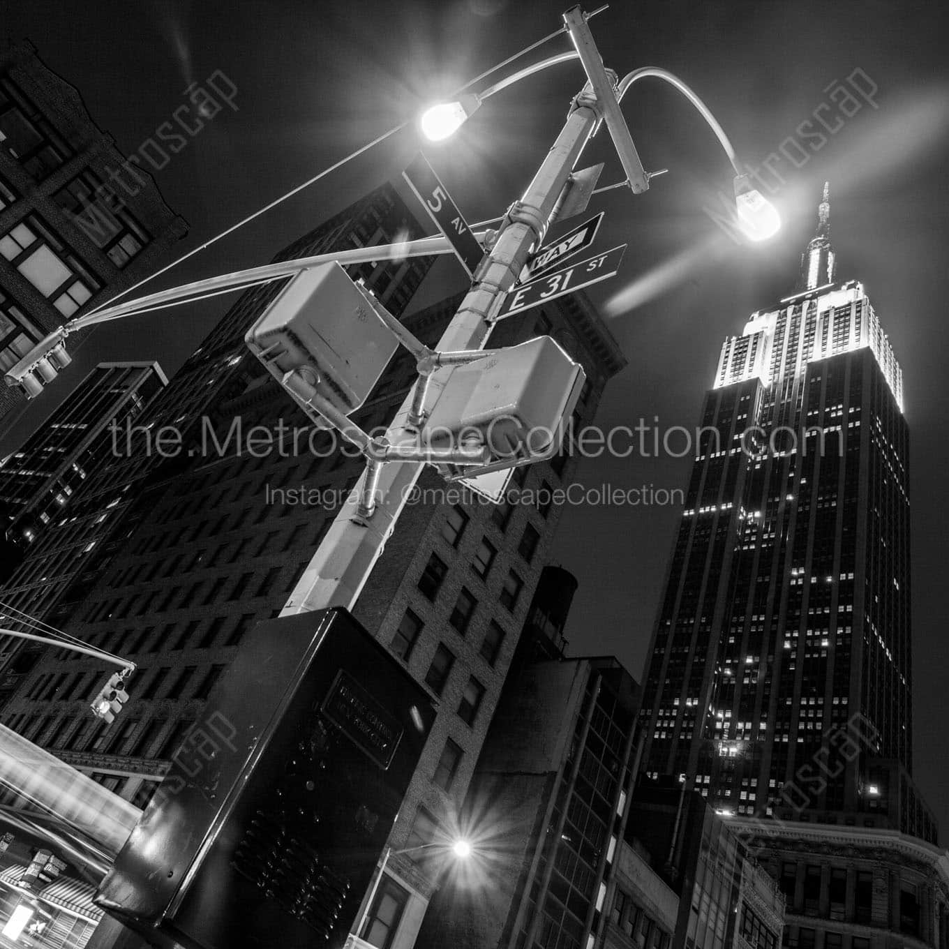 The Empire State Building from 31st Street Wall Art square crop