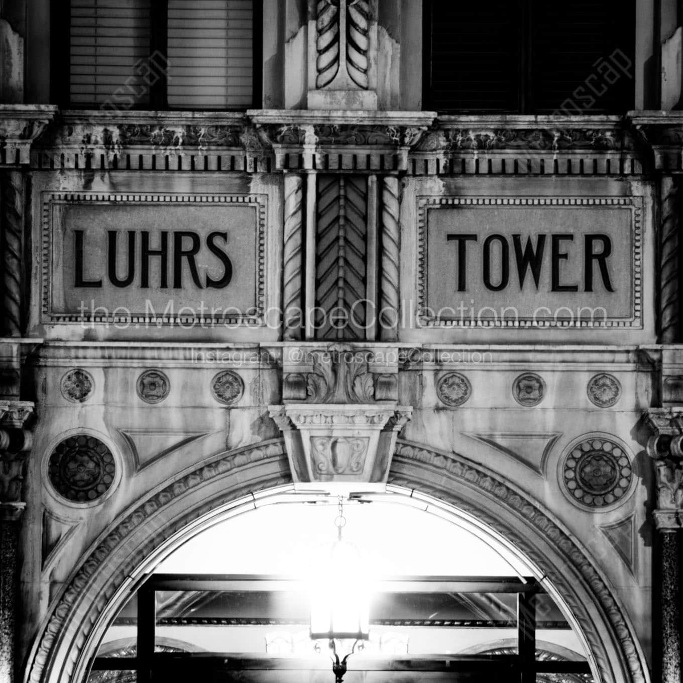 The Facade of Luhrs Tower Wall Art square crop