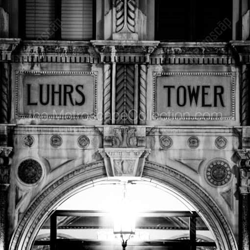 The Facade of Luhrs Tower -- Phoenix Black and White Wall Art
