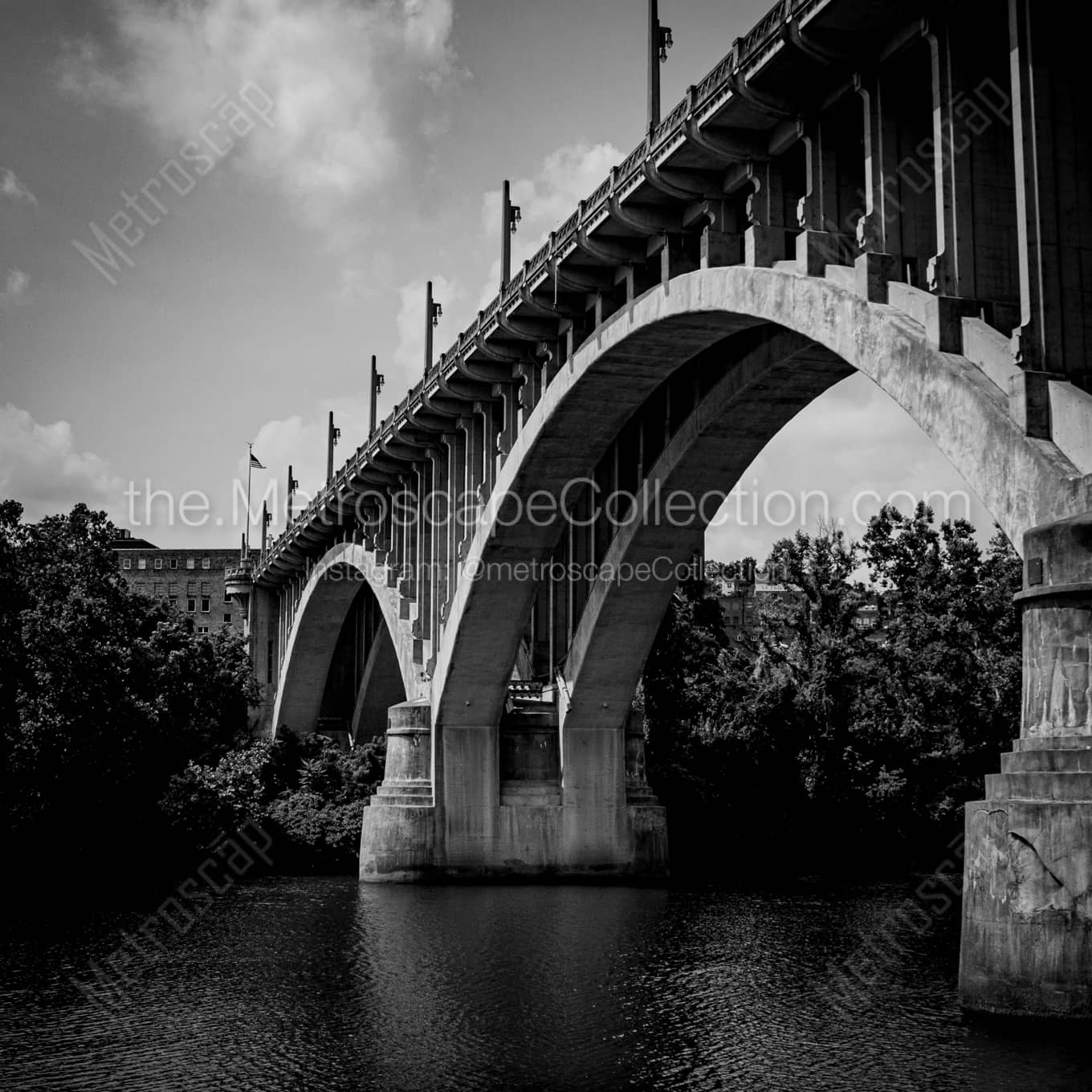Million Dollar Bridge in Fairmont West Virginia Wall Art square crop
