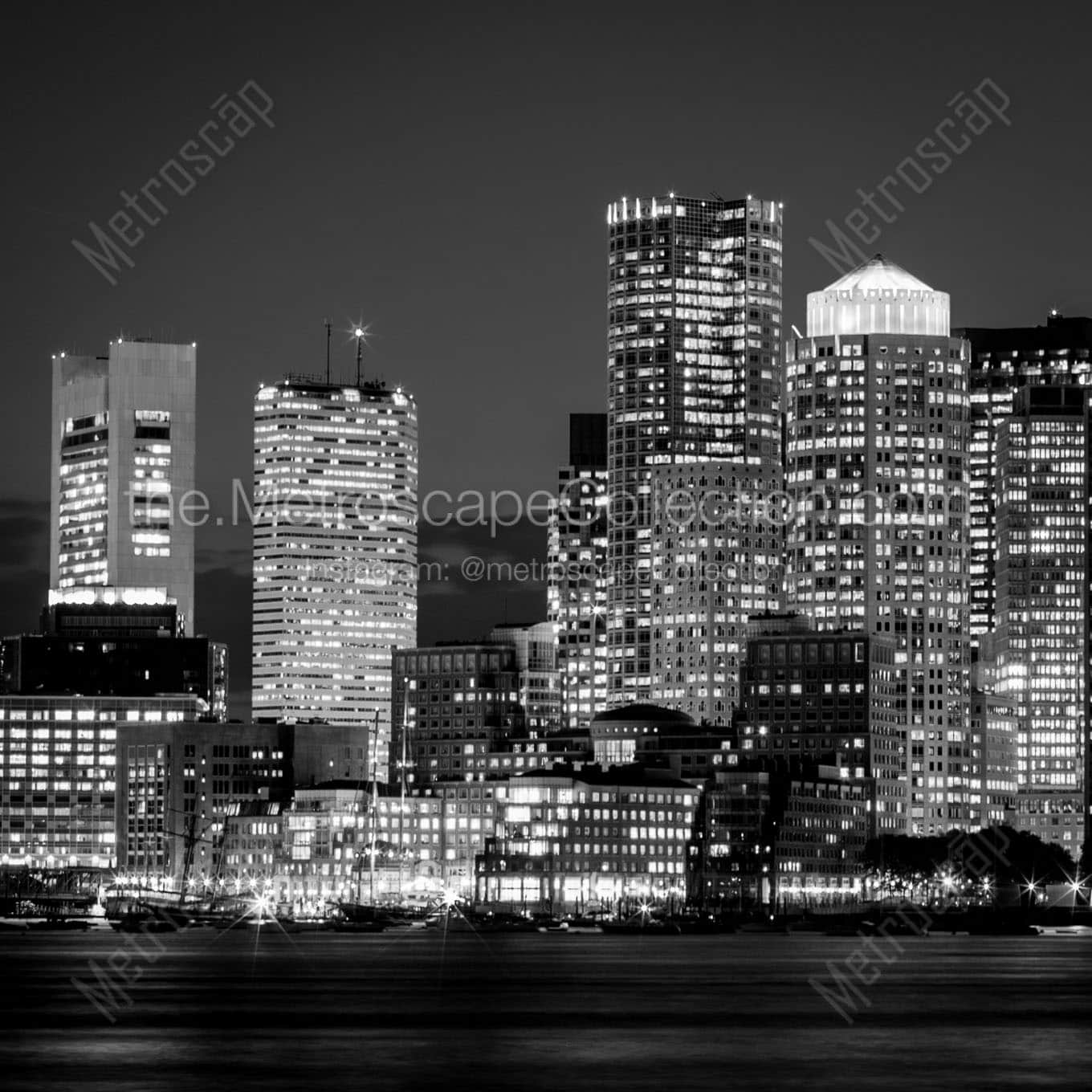 The Federal Reserve Bank Building in the Boston Skyline Wall Art square crop