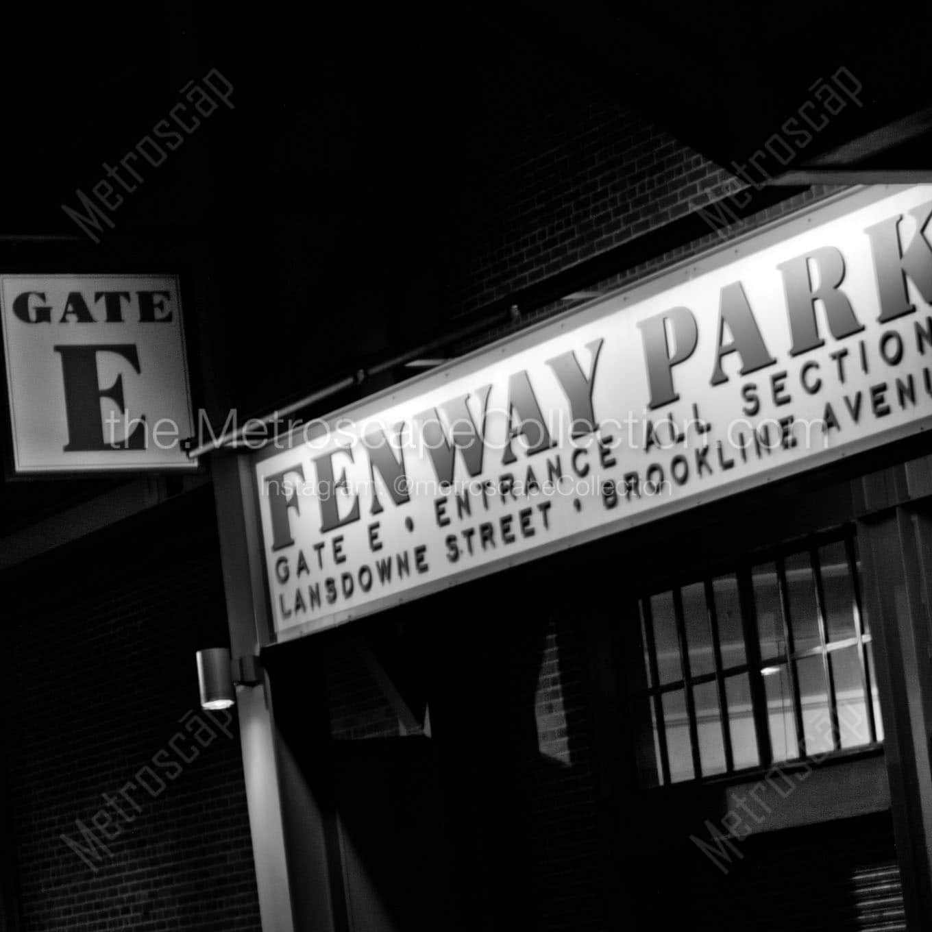Fenway Park Gate E Entrance Wall Art square crop
