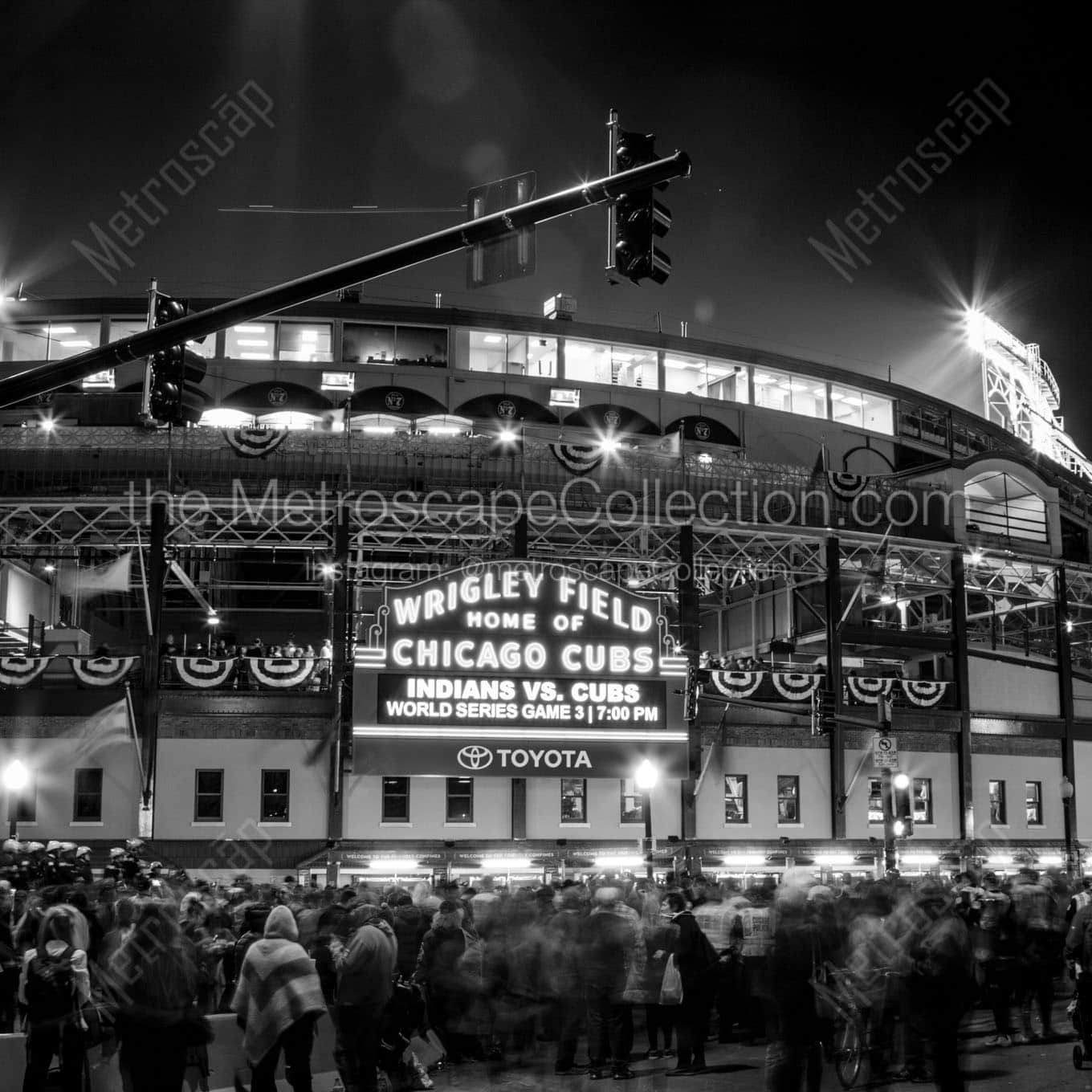The First World Series Game at Wrigley Field in 71 Years Wall Art square crop