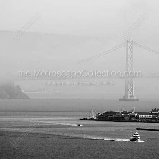 Fog over the San Francisco Bay -- San Francisco Black and White Wall Art