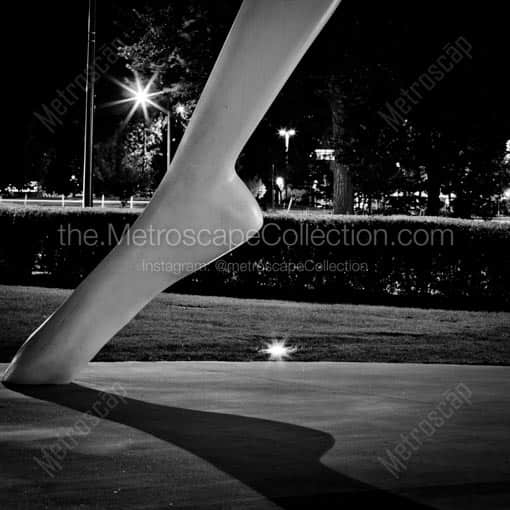 A Foot and Shadow of the Denver Dancers -- Denver Black and White Wall Art