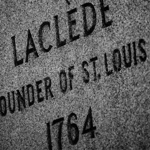 The Founder of St Louis -- St Louis Black and White Wall Art