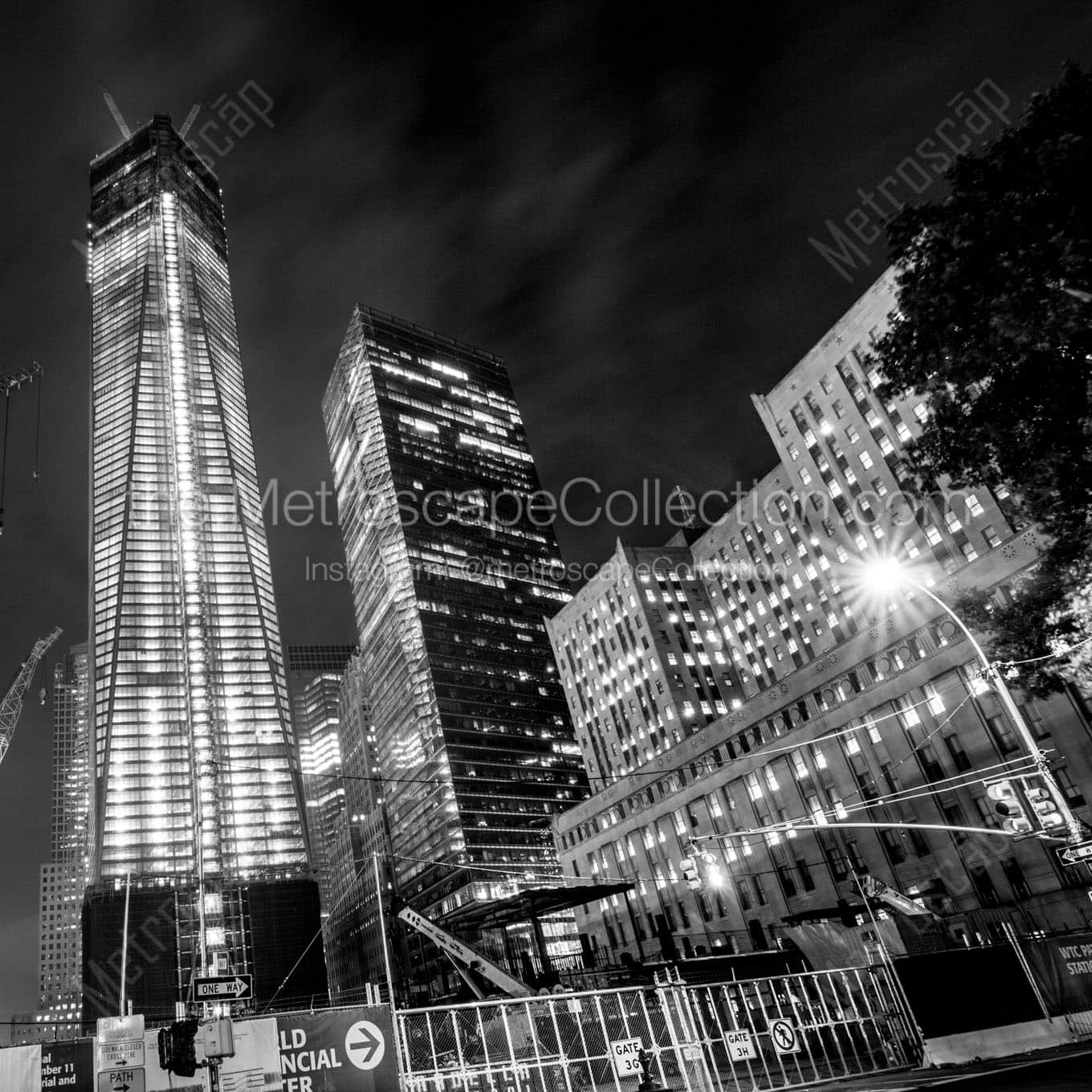 The New Freedom Tower at the World Trade Center Wall Art square crop