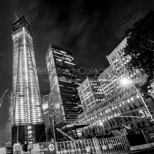 The New Freedom Tower at the World Trade Center -- New York City Black and White Wall Art