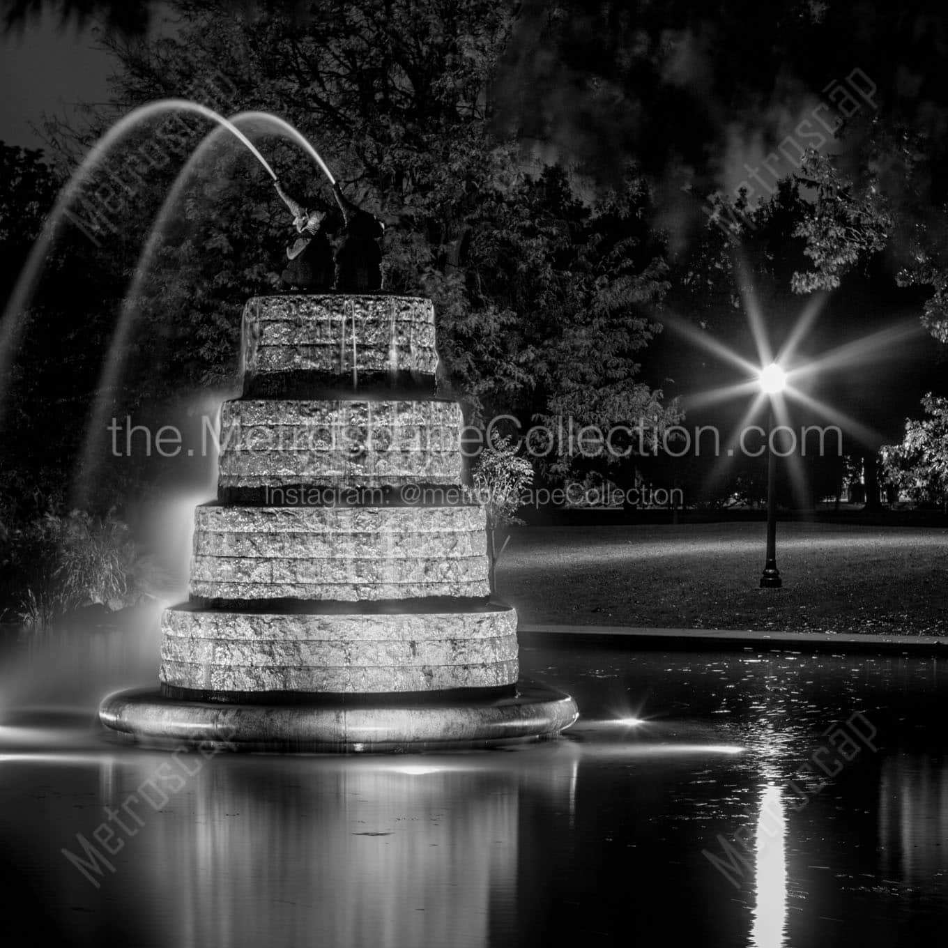 The Goodale Park Fountain Wall Art square crop